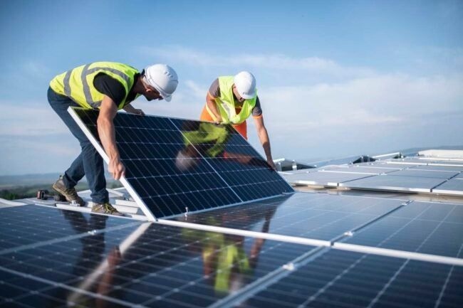 Professional solar installation